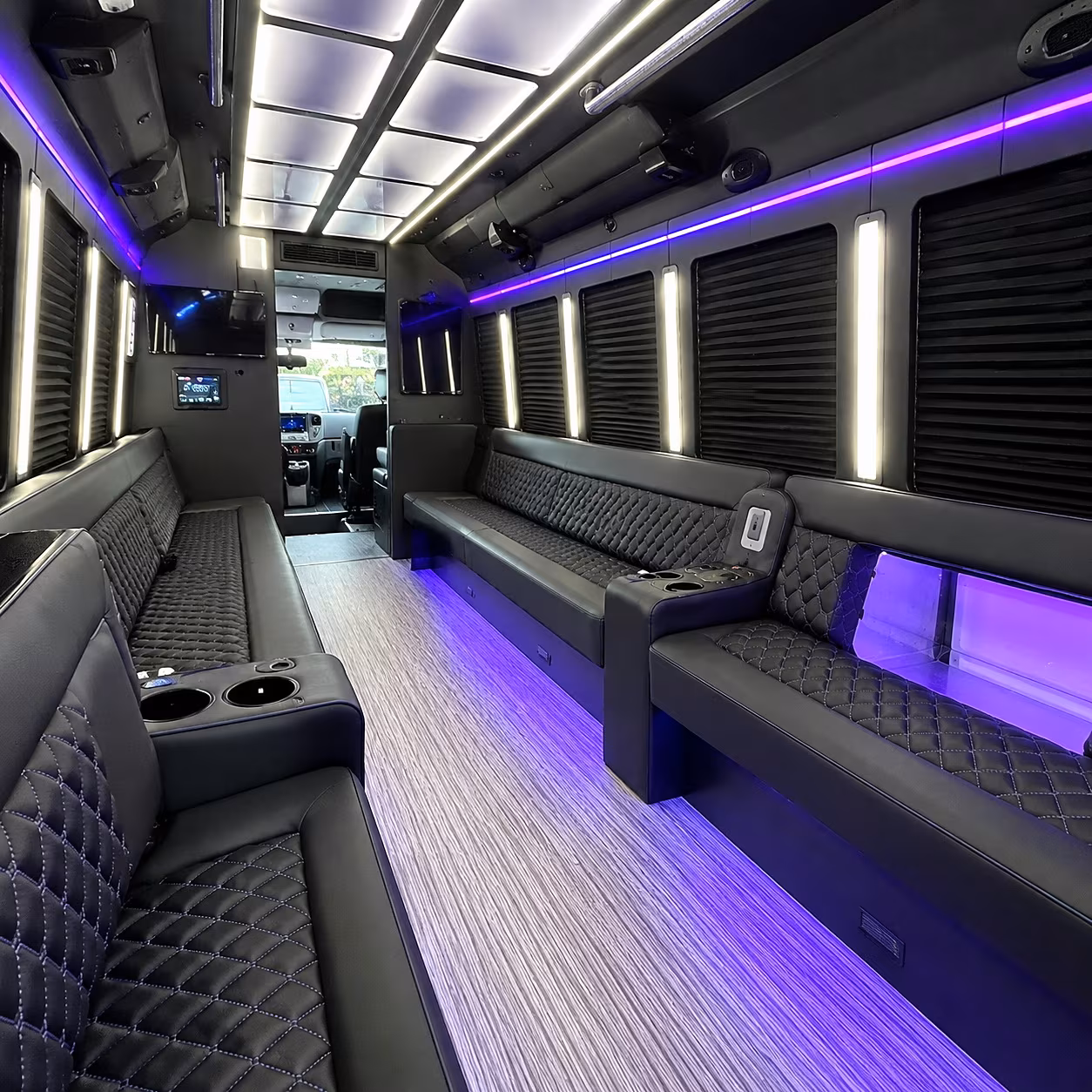 40 Passenger Party Bus Inside