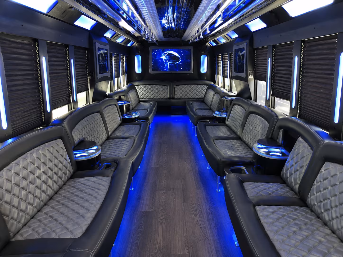 Lubbock Private Event Transportation party bus interior