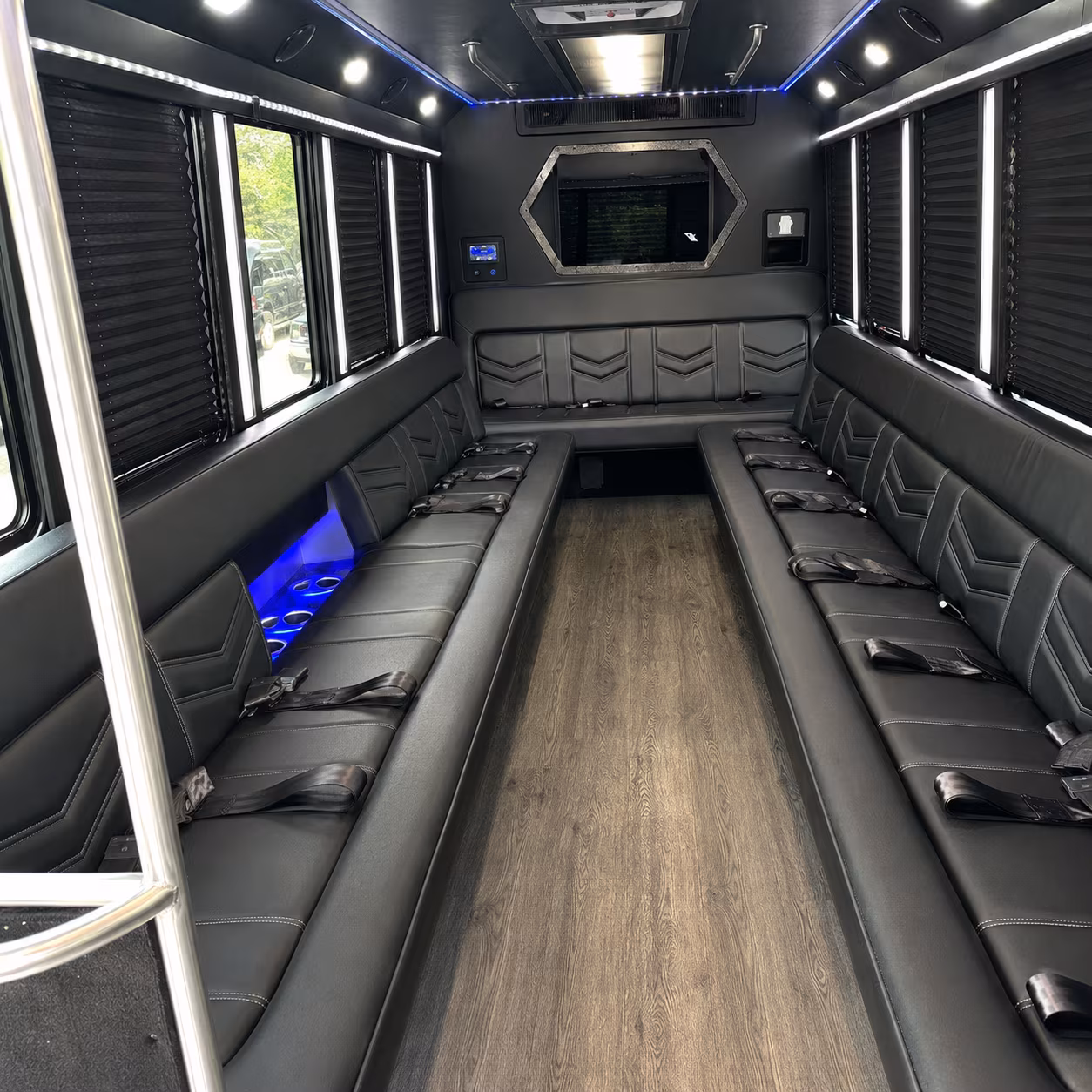 Lubbock Prom & Homecoming Transportation party bus interior