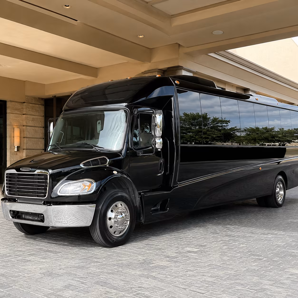 Lubbock School Event Transportation party bus exterior
