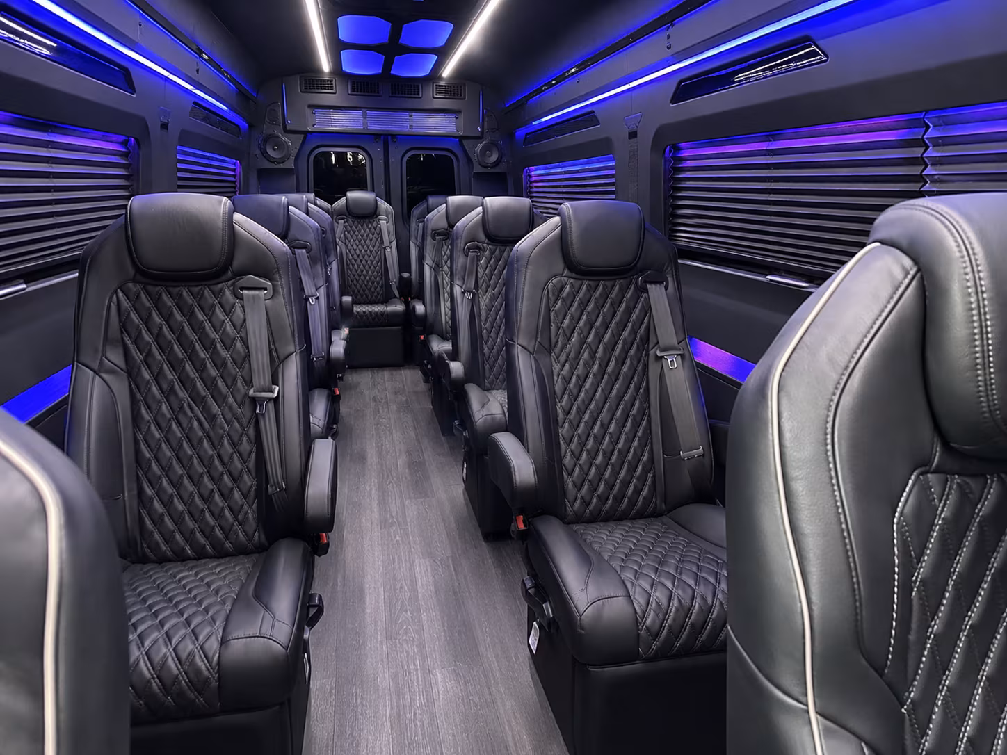 Lubbock School Event Transportation party bus exterior