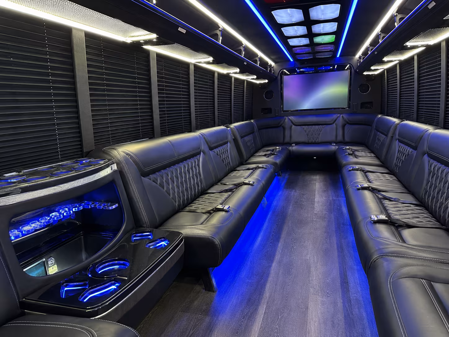 Lubbock Sporting Event Transportation party bus exterior