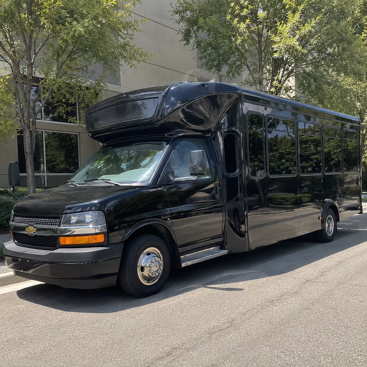 Lubbock Wedding Transportation party bus exterior