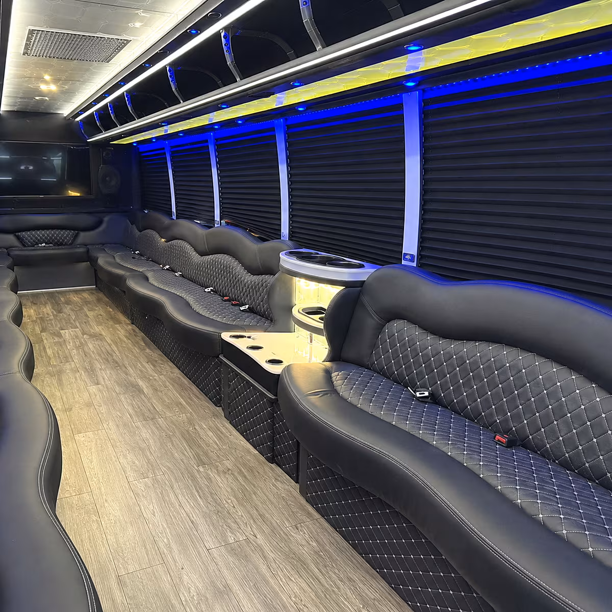 Lubbock Winery Tour & Pub Crawl Transportation party bus interior