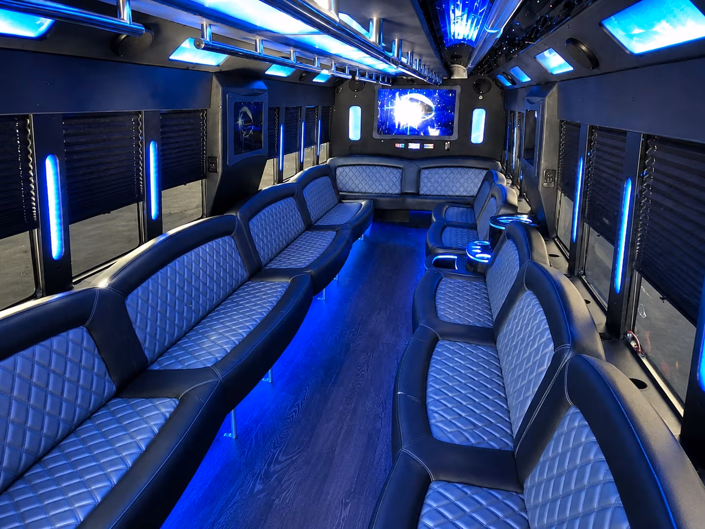 Lubbock Winery Tour & Pub Crawl Transportation party bus interior