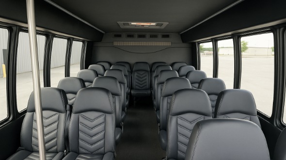 Interior of Charter Bus Company Lubbock's 35 Passenger Mini Bus in Lubbock