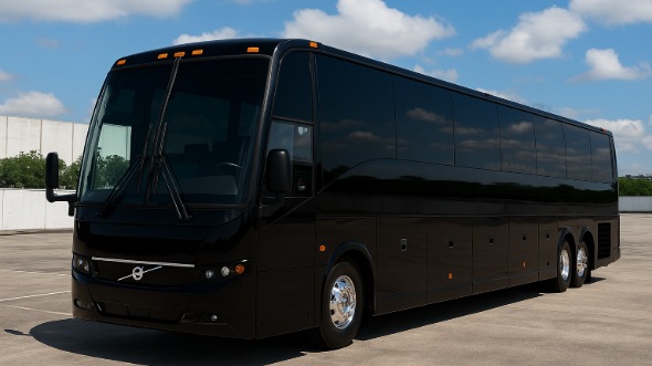 Exterior of Charter Bus Company Denton's 40 Passenger Party Bus in Denton