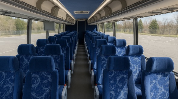 Interior of Charter Bus Company Lubbock's 45 Passenger Charter Bus in Lubbock