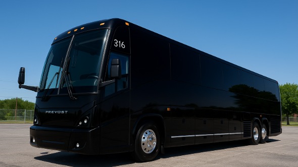Exterior of Charter Bus Company Lubbock's 46 Passenger Charter Bus in Lubbock