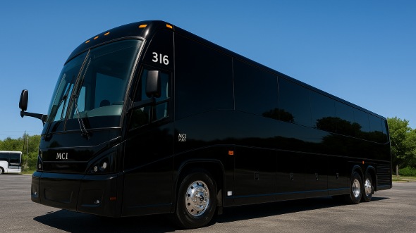 Exterior of Charter Bus Company Lubbock's 47 Passenger Charter Bus in Lubbock