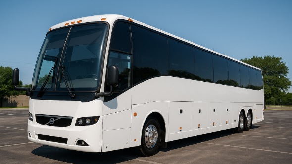 Exterior of Charter Bus Company Denton's 50 Passenger Party Bus in Denton