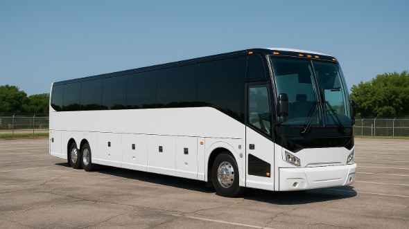 Exterior of Charter Bus Company Lubbock's 51 Passenger Charter Bus in Lubbock