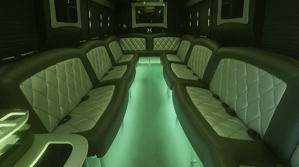 lubbock 25 passenger party bus interior